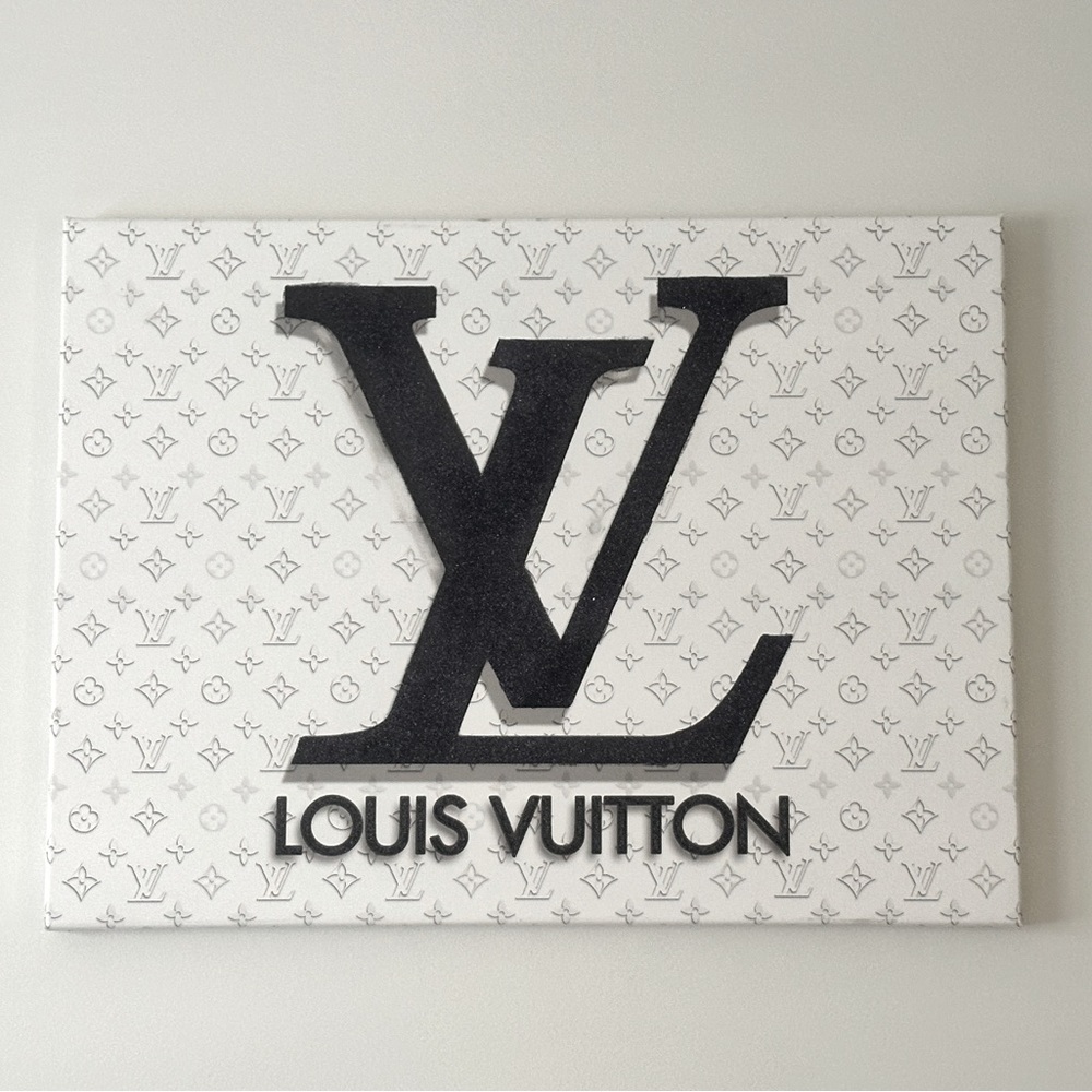 24” x 32” Louis Vuitton inspired Giclee canvas print art. Designer Wall Art